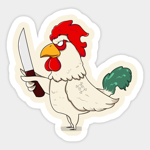 Rooster Sticker by Sons of Skull